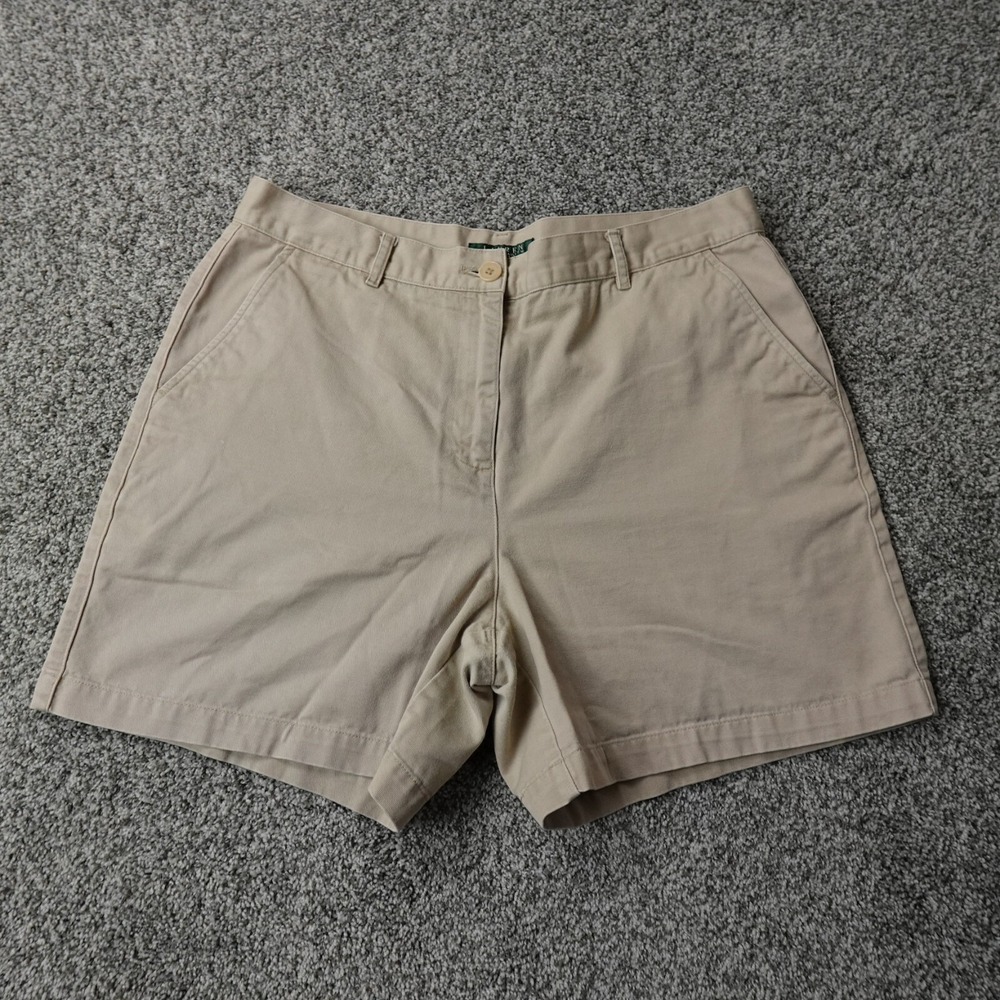 Ralph Lauren Shorts Womens 12P Brown Tan Beige Chino High Rise Casual Preppy